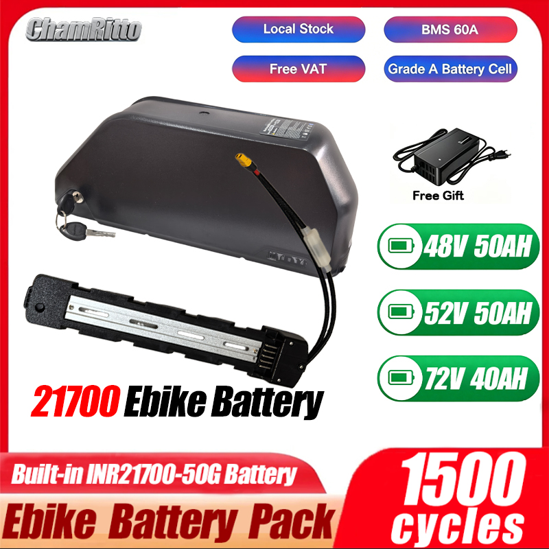 Electric Bicycle Battery 72V 30Ah - 52v 36v 48v 750W Hailong ebike